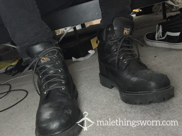 Black Timberland Pro Dirty Work Boots