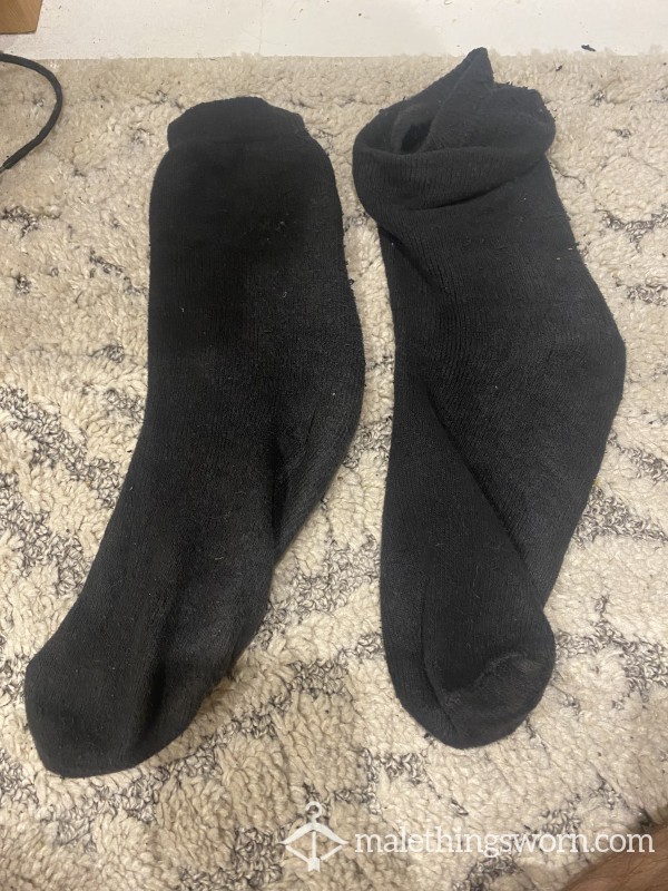 Black Work Socks Worn 3 Days