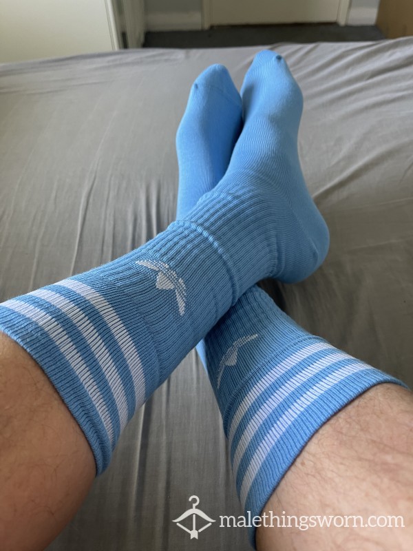 Blue Adidas Socks