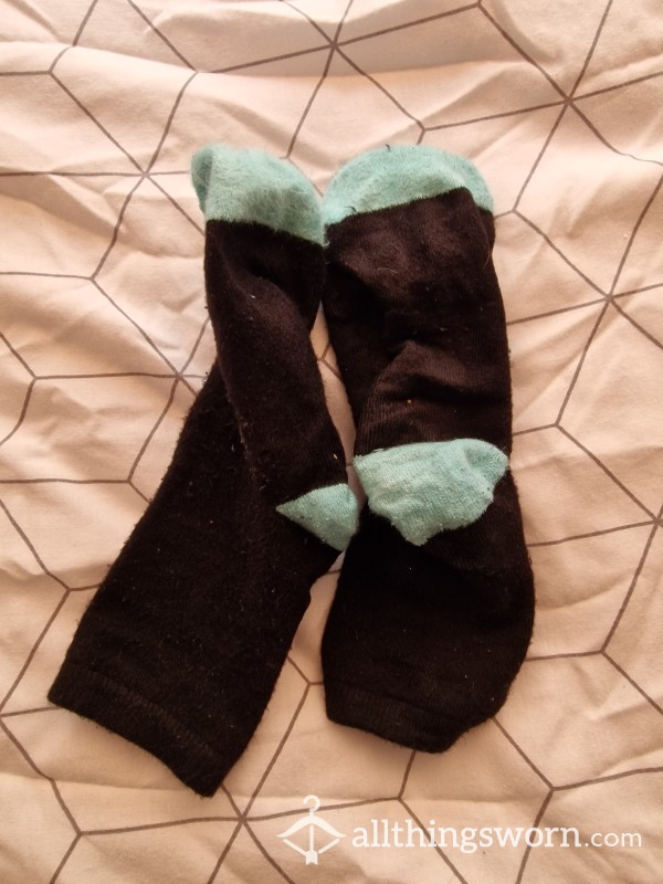 Blue And Black Socks