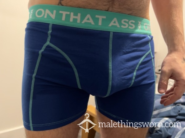 Blue And Turquoise OnThatAss Boxers Size M