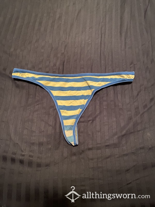 Blue And Yellow Stripped Thong