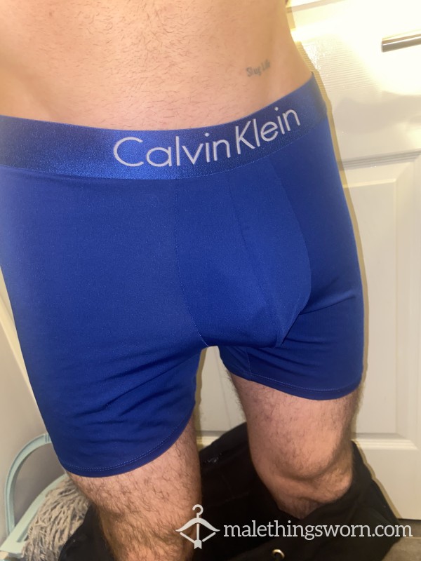 Blue Calvin Klein Luxury Boxers