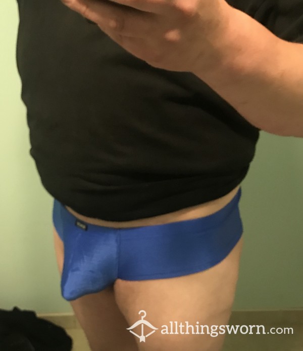 Blue Cheeky Boxer Briefs With Lots Of Attention