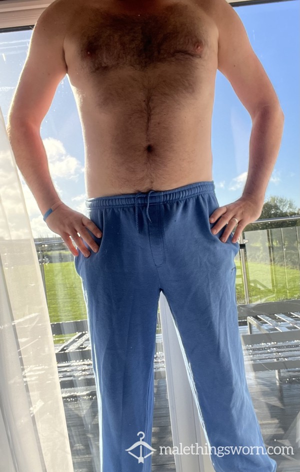 Blue Jogging Bottoms/sweat Pants In Size L