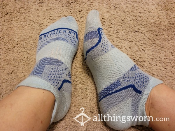 Blue Low-Ankle Gym Socks