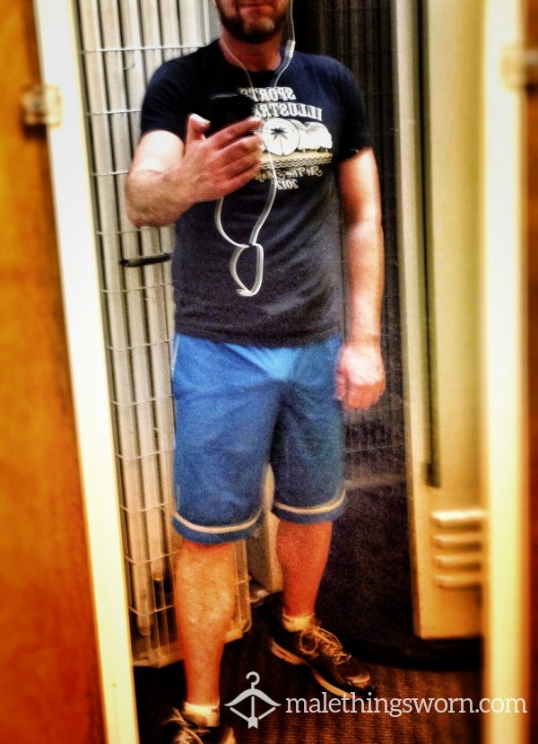 Blue Sweaty  Gym Shorts For U...