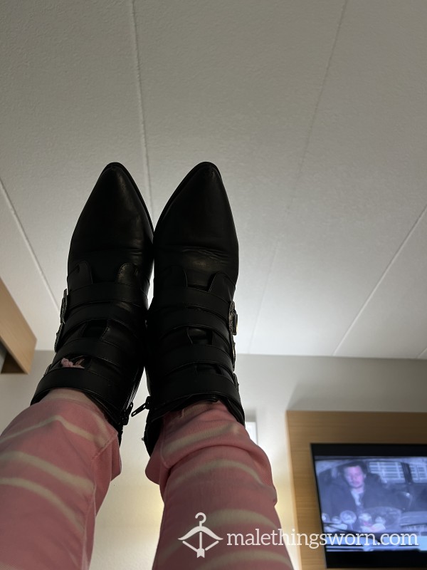 Boots With Heels  - Day Off Shoes - Favorites - Owned Since 2019! (worn To Gay Pride 6-11 And FUCKED IN🍆)(Includes Private Story To My Time At Gay Pride, The Gay Club, And Afterwards) 😈🍆💧🤫 (S