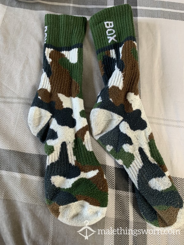Box Green Camo Sports Socks