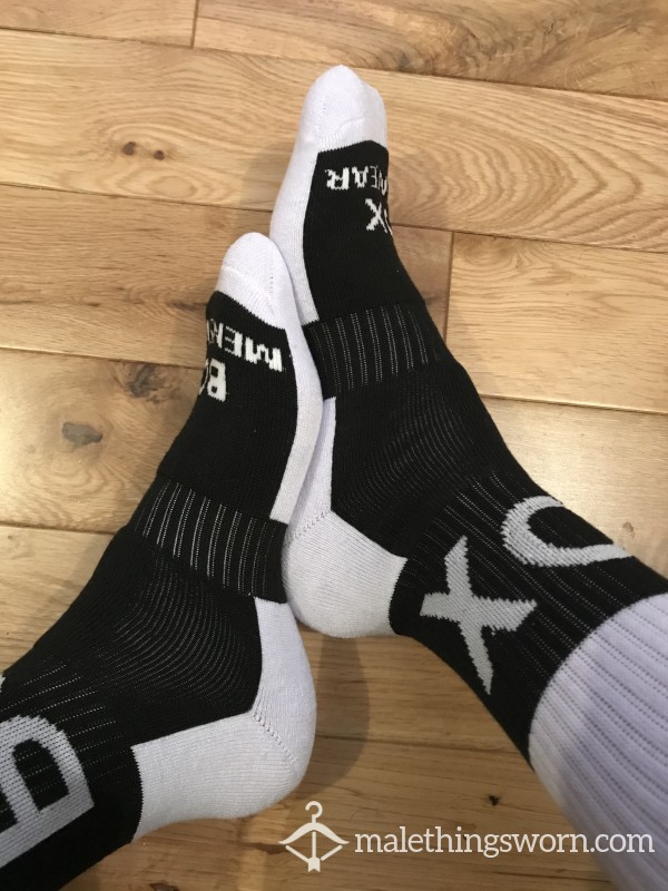 BOX Menswear Black & White Sports Socks - Ready To Be Customised For You