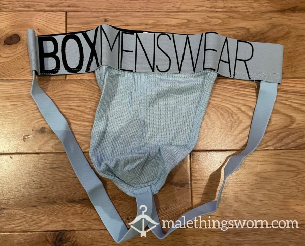 BOX Menswear Blue Jockstrap (S) Ready To Be Customised For You!