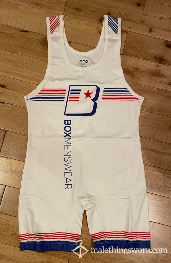 Box Menswear Lyrca Wrestling Singlet White Sexy Ready To Be Customised For You!