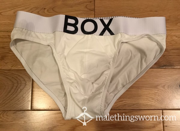 BOX Menswear Tight Fitting White Briefs (S) Ready To Be Customised For You! photo