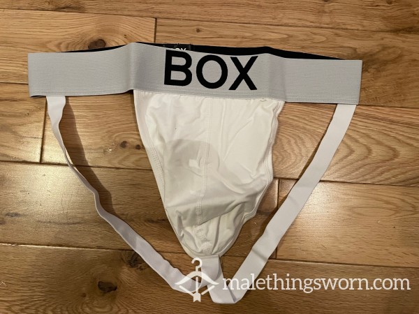 BOX Menswear White Jockstrap (L) Ready To Be Customised For You!