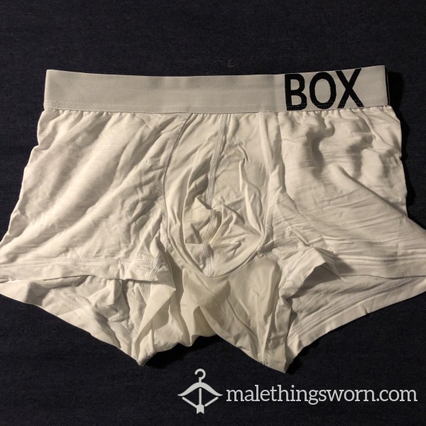**SOLD** BOX Menswear White Trunks (S) **SOLD**