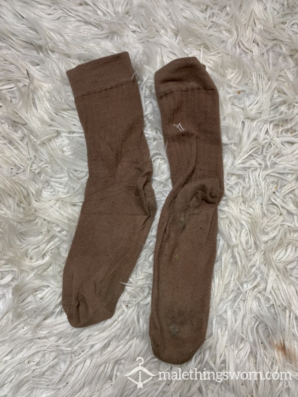 Brown Used Socks…dirty And Grubby (customisation Available!) 🔥