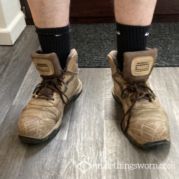 Builders Work Nike Socks, Smelly And Sweaty.