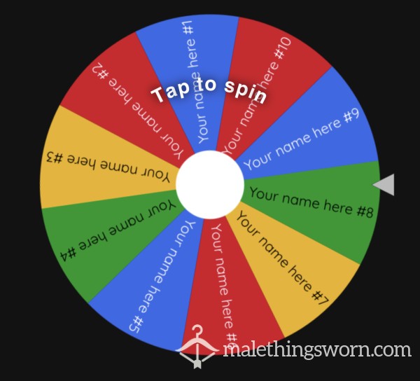 Buy A Spot On The Wheel For A Custom Set Of Boxers!