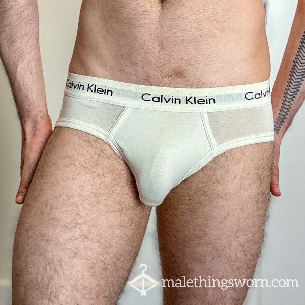 Calvin Klein (CK) Briefs, White, Size S