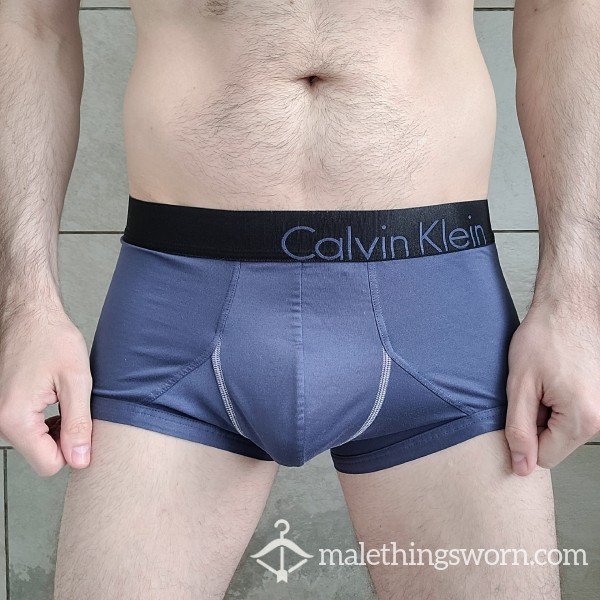Calvin Klein Mens Bold Micro Low Rise Trunks - Small, Purple