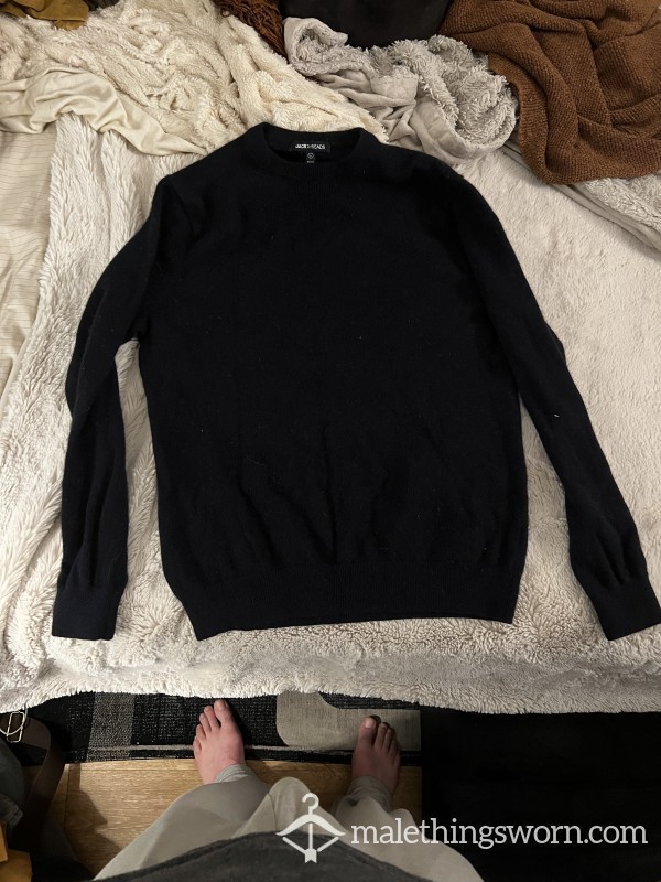 Cashmere Sweater…worn With Hole In Elbow