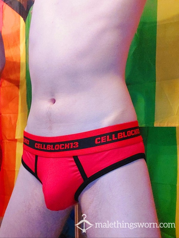 Cellblock13 Red Low Rise Briefs (M)