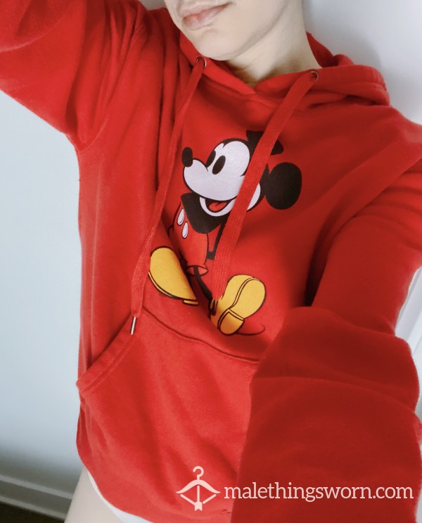 Charlie's Used Mickey Mouse Red Hoodie Size M