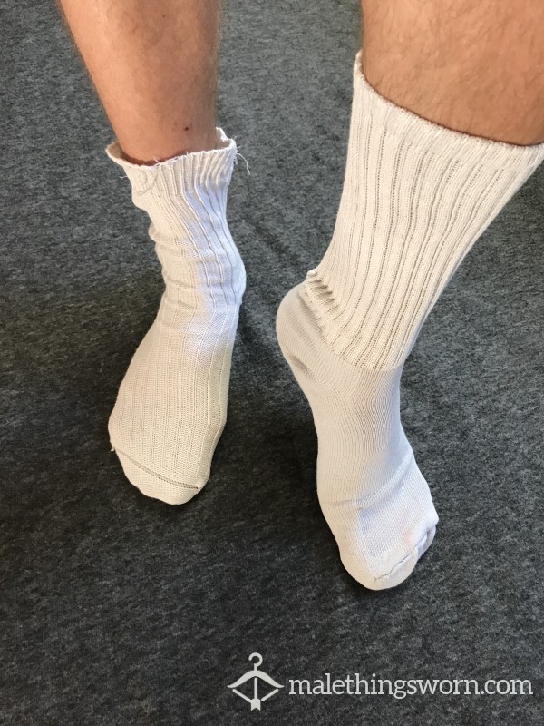 White Worn Socks For A Chilly Evening