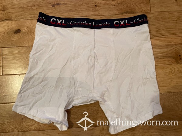 Christian Lacroix CXL White Boxer Shorts (M)- Ready To Be Customised For You