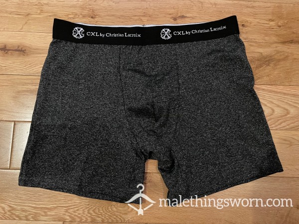 Christian Lacroix CXL Dark Grey Microfibre Boxer Shorts (M)- Ready To Be Customised For You