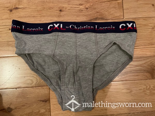 Christian Lacroix CXL Grey Briefs (M) Ready To Be Customised For You! photo