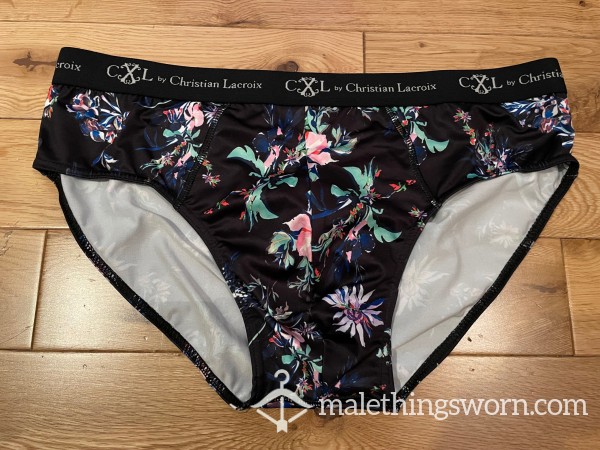 Christian Lacroix CXL Silky Microfibre Funky Floral Print Briefs (XL)- Ready To Be Customised For You