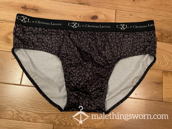 Christian Lacroix CXL Silky Microfibre Funky Leopard Print Briefs (XL)- Ready To Be Customised For You photo