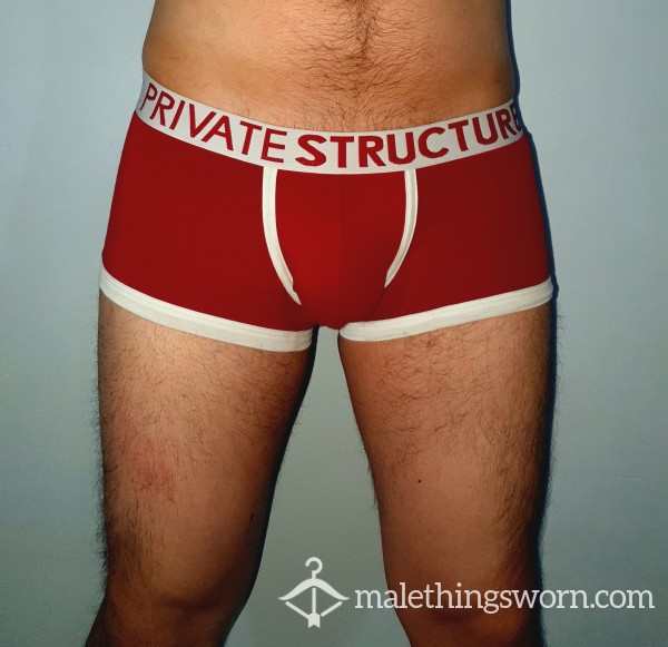 🔵 Classic Boxer Briefs - Private Structure - Red/Grey - XL