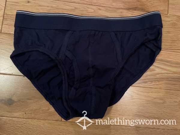 Cla**ic Farah Navy Blue Hip Briefs With Fly Hole (S) Ready To Be Customised For You! photo