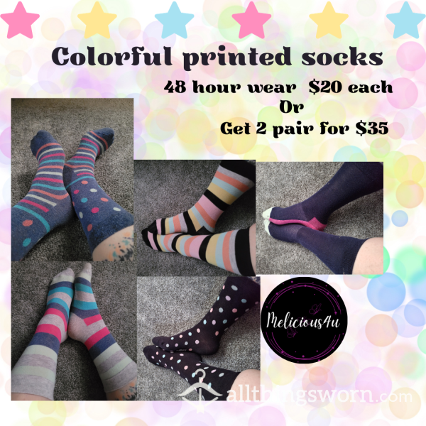Colorful Printed Socks