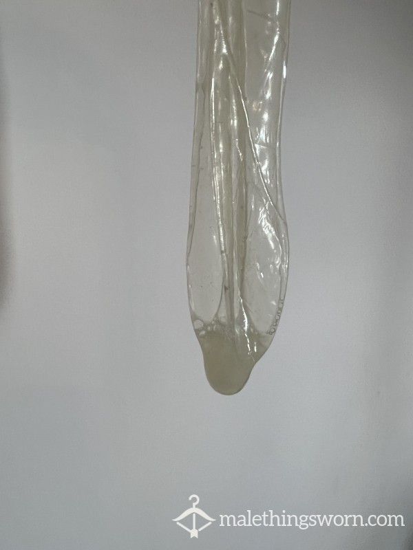 Condom Filled With Yummy Straight Cum!