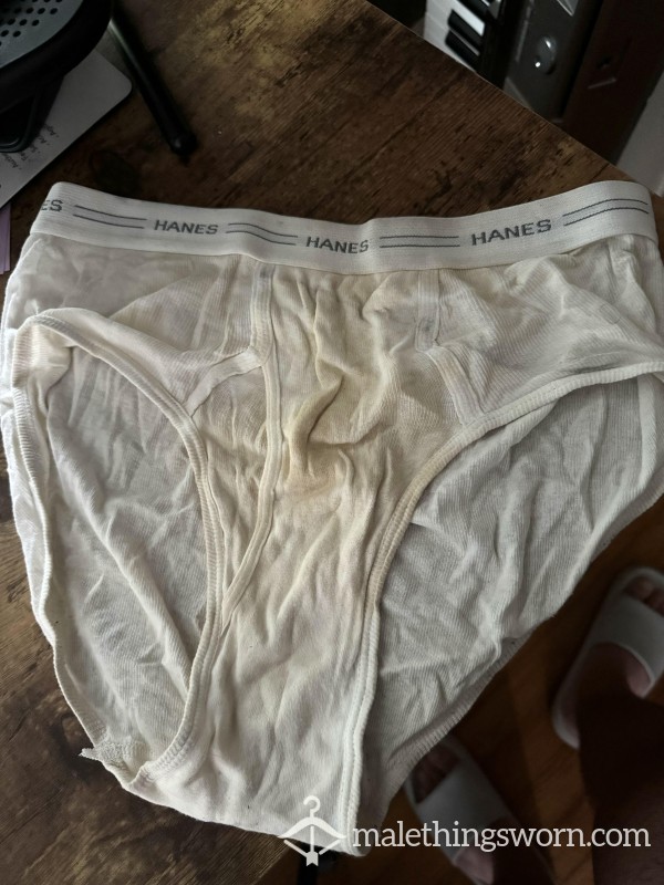 Cotton Size L Hanes. Washed But Still Marked From Use And Abuse.