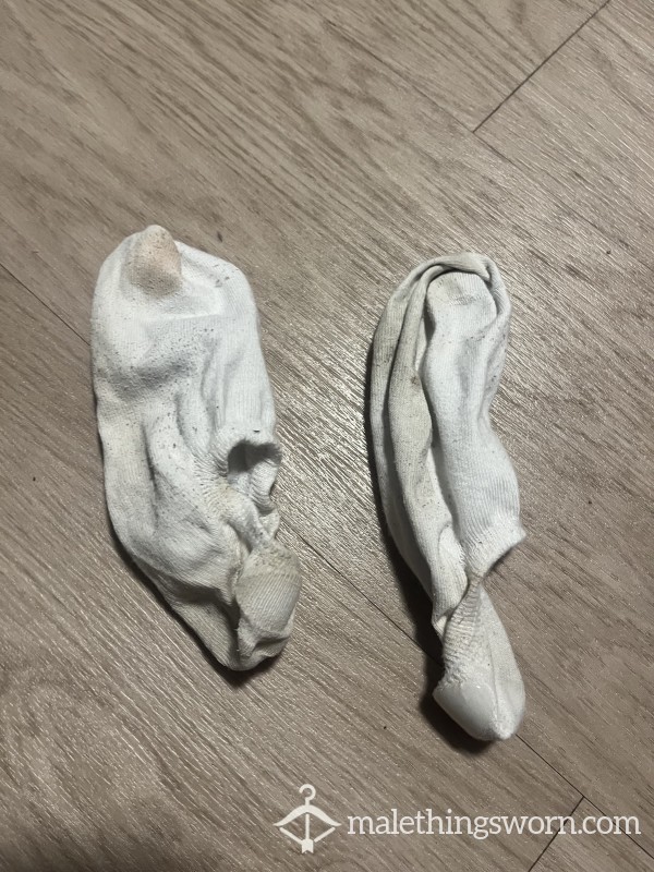 Crusty Well-worn Socks From A Half Marathon