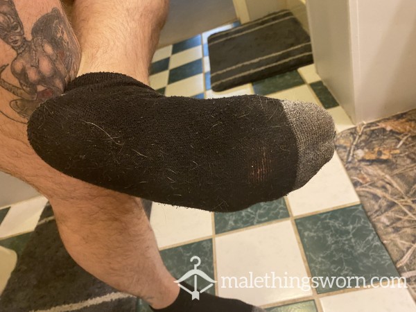 Cum Covered And Filled Work Socks.