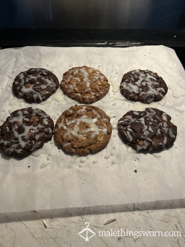 Cum Covered Cookies With An Extra Pot Of Cummy Icing