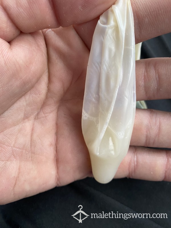 Cum Filled Condom I Made In The Car👀