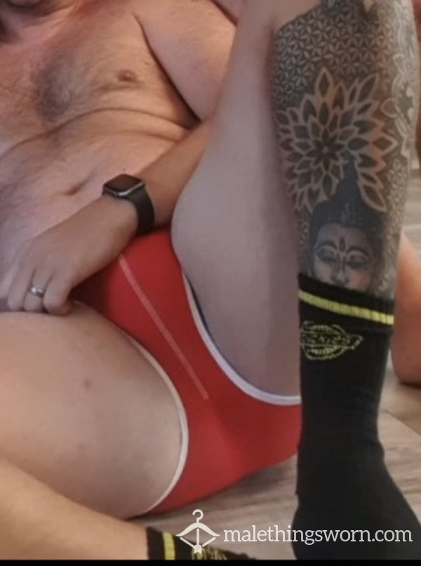 Cum Stained Briefs And Sweaty Sock Combo