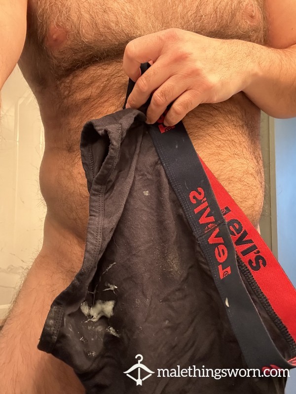 Cum Stained Levis Briefs - Fresh Load Added