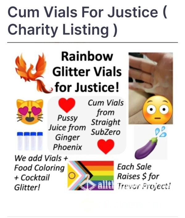 COCK-tail Colourful Glittery Cum  ( Charity Listing )