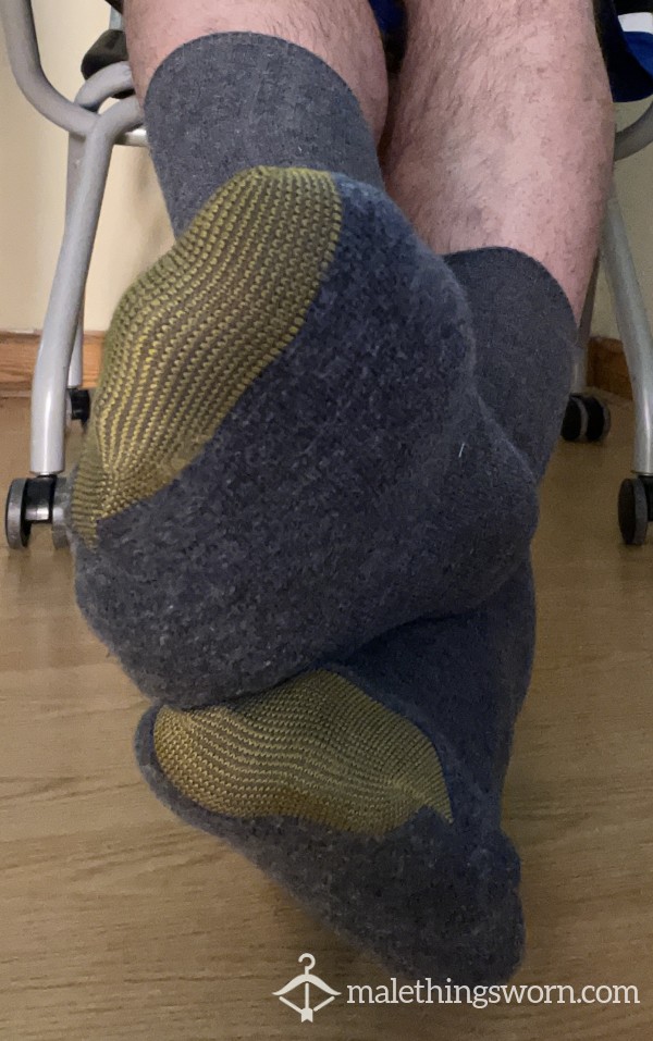 Customizable Blue Gold Toe Socks