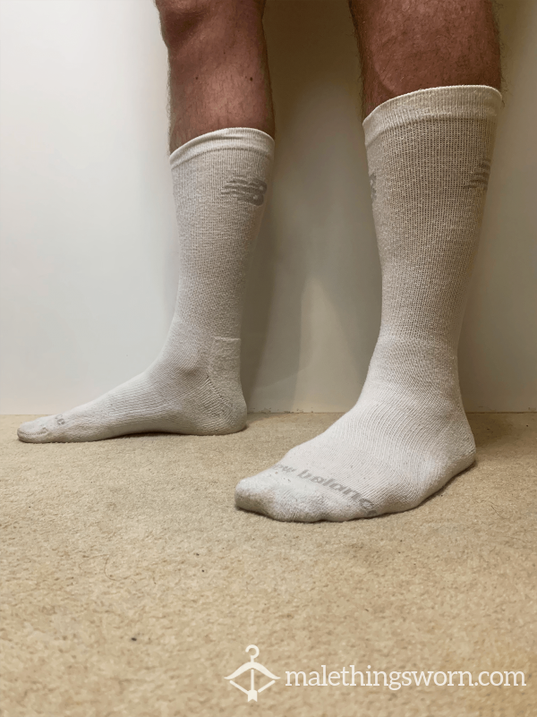 Dad's Sweaty White New Balance Sports Socks
