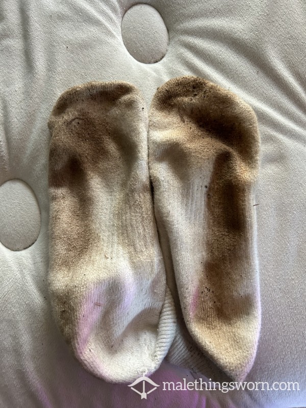 Dirty 3 Week Work Socks, Stinky And Full Of Sweat