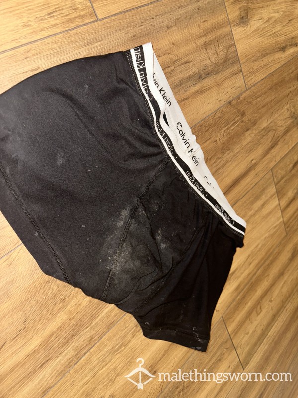 Dirty 7 Day Worn Cum Stained Calvin Klein Boxers