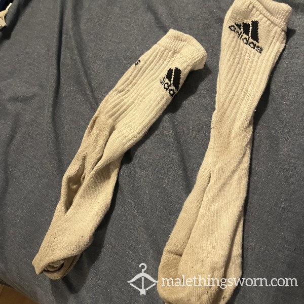 Dirty Adidas Socks Used In Gym And Rugby